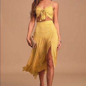 Floral print crop top set